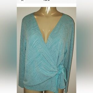 Citiknits Bluewrap Blouse Size 1X